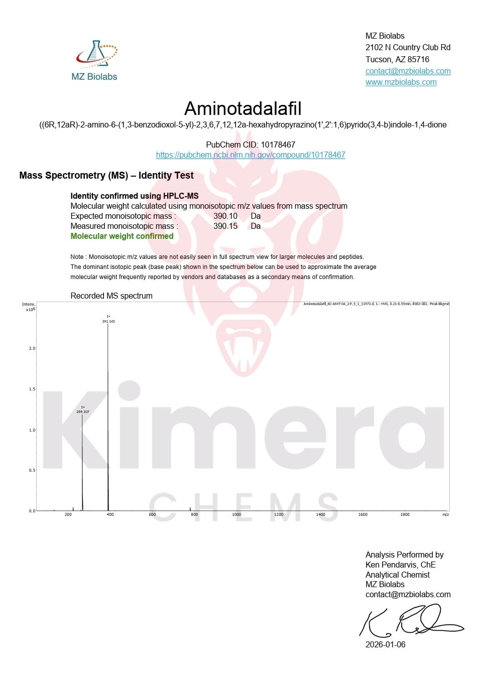 Aminotadalafil Aminotadalafil