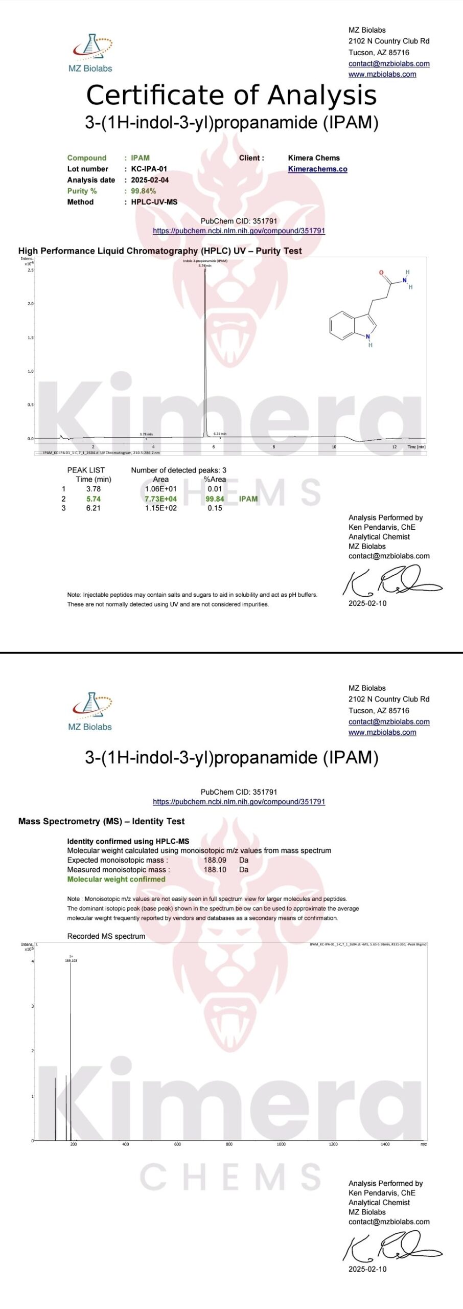 IPAM (Indolepropionamide)